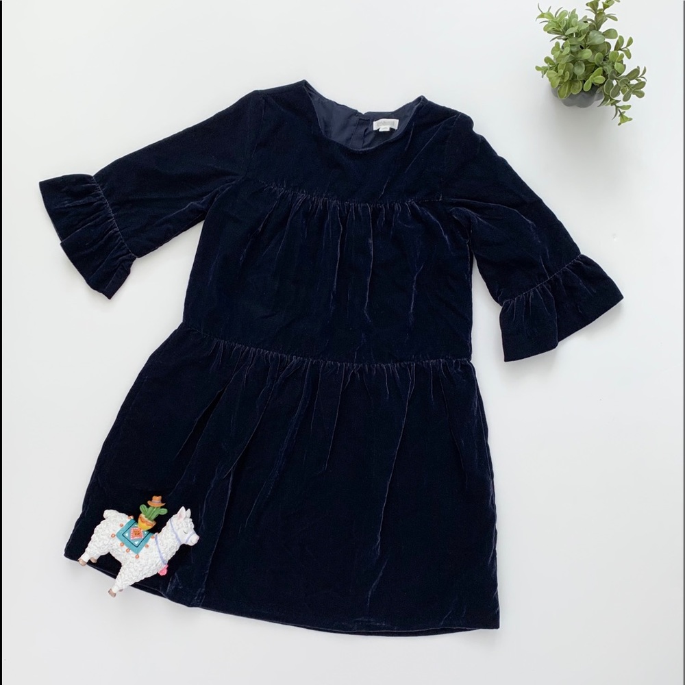 Gymboree Navy Blue Girls Velvet Dress